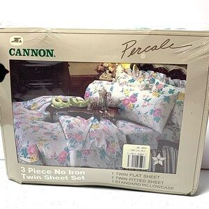Canon  Vintage Percale Floral Twin Sheet Set - Multicolor